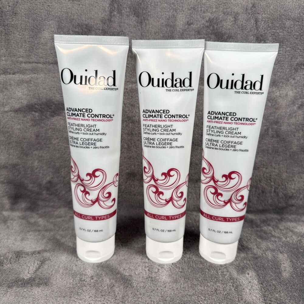 3 Pack Ouidad Advanced Climate Control Featherlight Styling Cream 5.7oz / 168ml